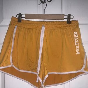 Like New ‘Whatever’ Mustard Yellow Short Shorts